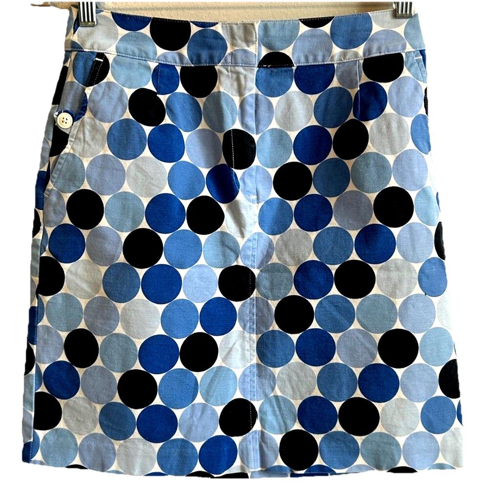 Y2K Talbots Pencil Skirt Geometric Dots Artsy Sporty Stretch Preppy Retro Boho 4